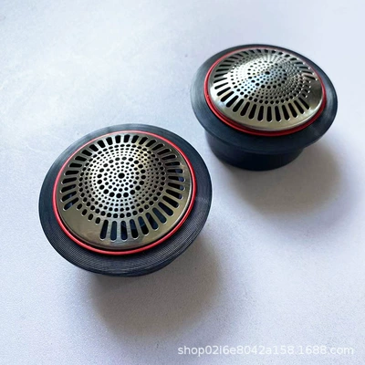 Installation 1.5inch Tweeter Speaker — Car horn/tweeter - red-edge-stainless-steel-silver-mesh