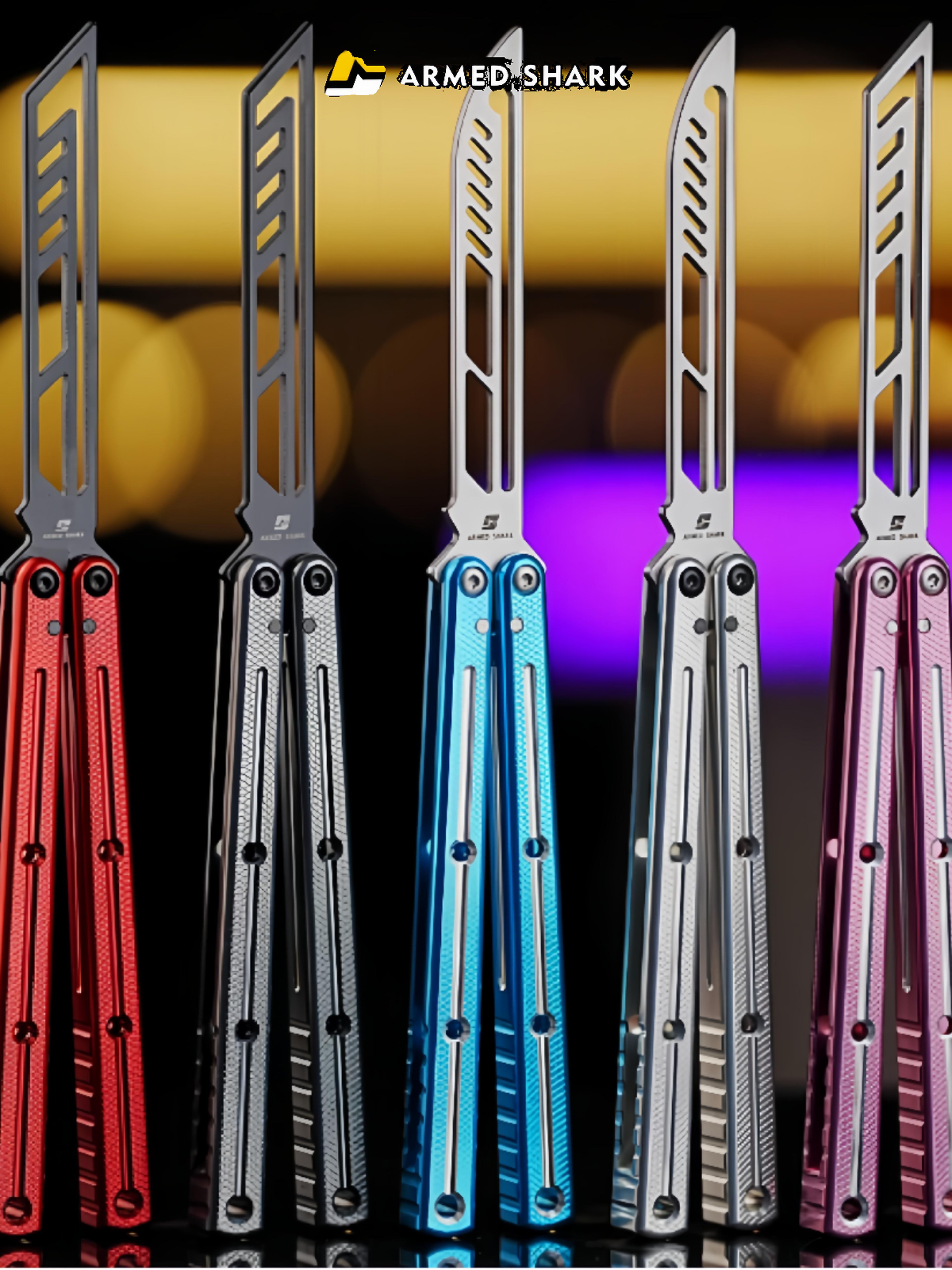 ♔七系铝海妖[花式俱乐部]]花式练习玩具/未开刃蝴蝶刀玩