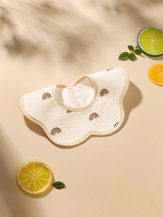 Gauze cotton children's waterproof eating bib for new born, summer scarf 2