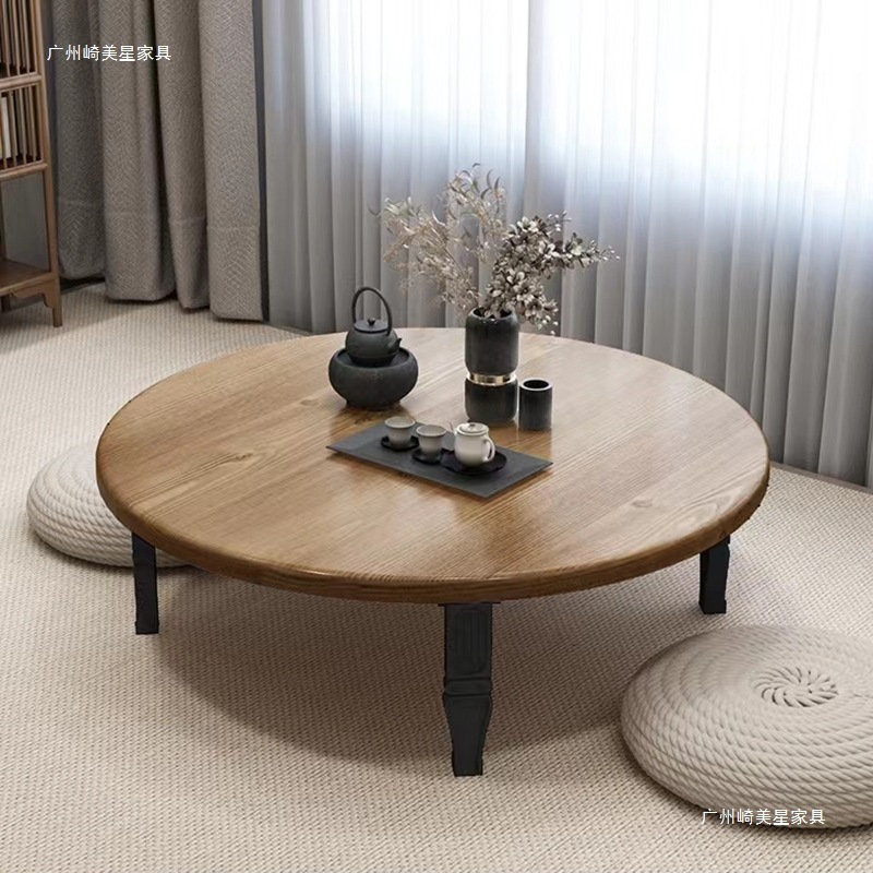 Kang テーブル折りたたみ家庭用畳ダイニングテーブル寝室出窓リビングルーム小さなティーテーブル田舎シンプル|undefined