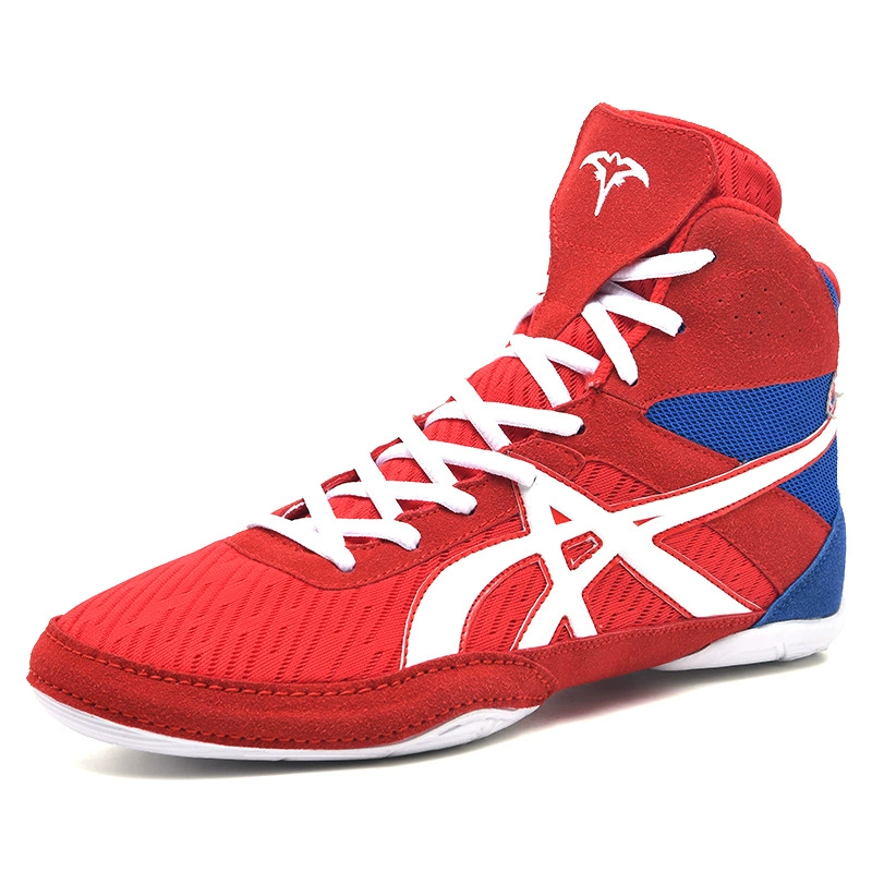 Боксерская обувь Высокая помощь для мальчиков и девочек Санда Боевая борцовская обувь Профессиональная тренировочная обувь для боевых искусств Специальная обувь для борьбы
