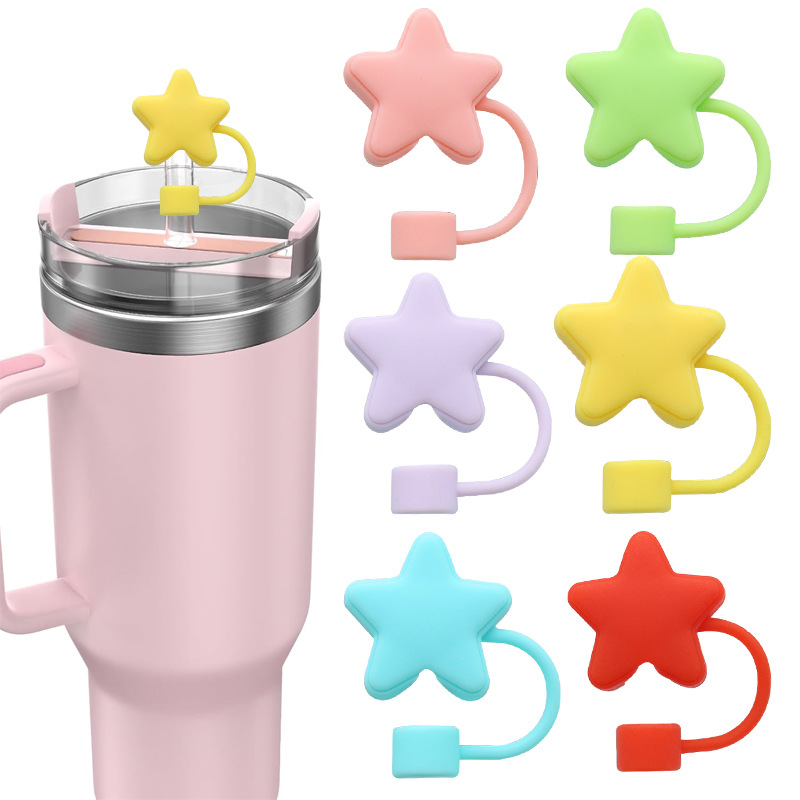 Spot Stanley taza de agua cubierta de pajita tapón antipolvo estrella tapa de pajita de silicona venta directa de fábrica de modelos calientes de Amazon