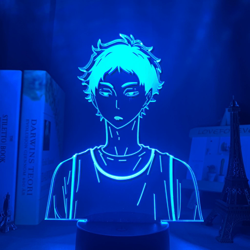 Акриловая ночная LED-лампа с волейболом, минифигура, 3D, подарок на день рождения