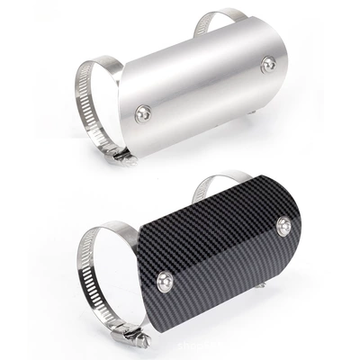 Motorcycle Accessories Exhaust Pipe Modified Heat Shield Cover Sc Electroplated Blue Middle Heat Shield Bend Pipe Heat Shield Universal
