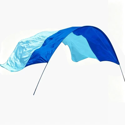 Enjoy the Cross-Border Beach Canopy from Amazon: Portable, Quick-Open, Sun-Protective, Wind-Powered Sunshade Canopy for the Seaside (Avtomobil yan çətirləri) - royal-blue-and-sky-blue-beach-awning-300300cm