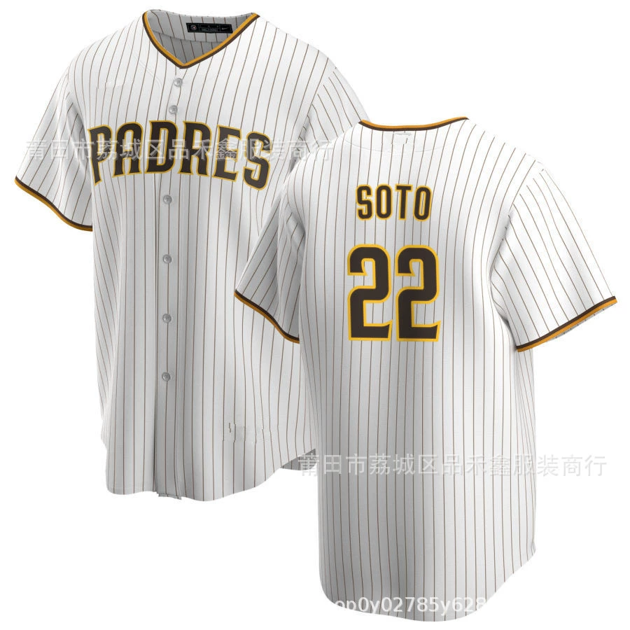 Бейсбольная футболка Padres №22 SOTO, №23 TATISJR, вышитая, модная и дышащая