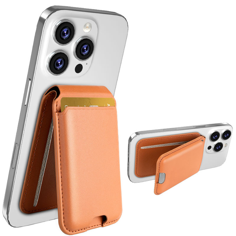 Aplicable iPhone16promax paquete de tarjeta magnética MagSafe soporte giratorio plegable Apple tard bag cepillo antirrobo