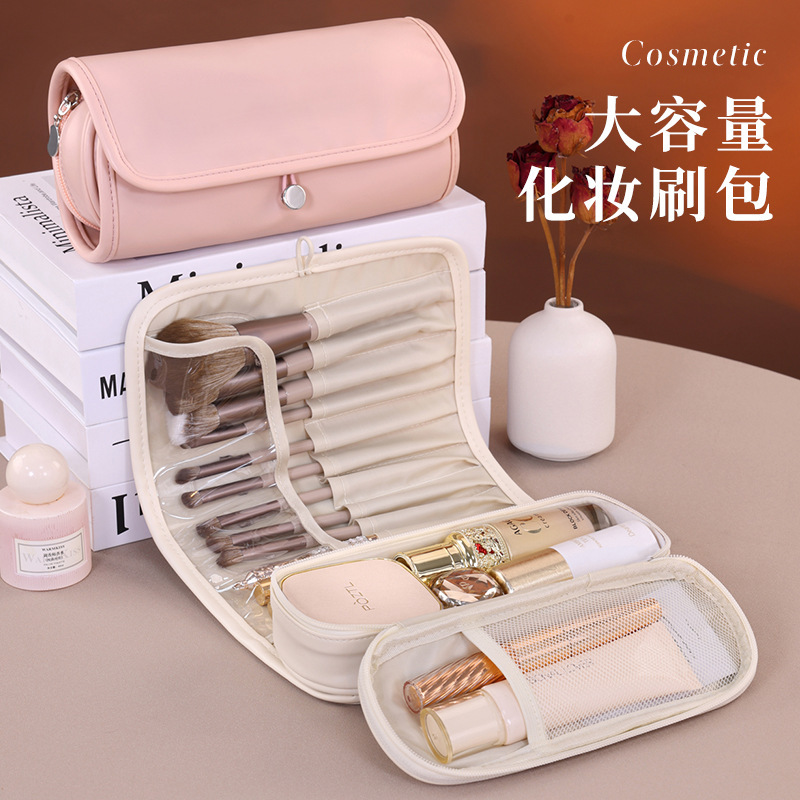 Cross-Border New Product Cosmetic Bag, Makeup Brush Bag, Multi-Functional Folding Professional Beauty Makeup Cross-Border Beauty Storage Bag