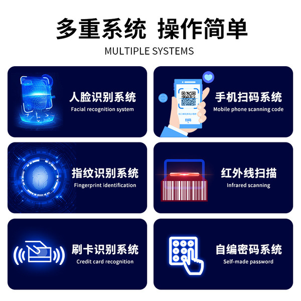 Smart electronic luggage lockers supermarket shopping mall lockers…
