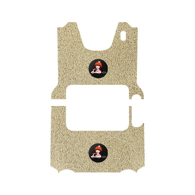 Pad Waterproof Non-slip Foot — Electric vehicle foot mat - emma-letao-foot-mats-beige-little-girl-come-with-fixed-stickers
