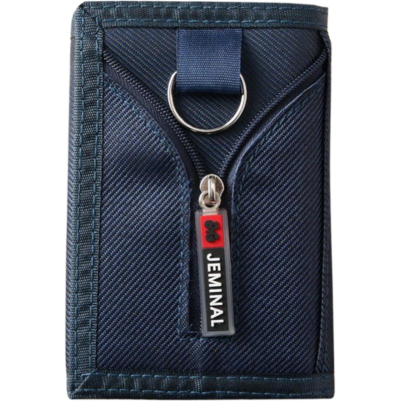 Canvas Wallet Men's Short Small Thin Ticket Holder Student's Horizontal Wallet Vertical Card Bag Wallet Korean Style Fashionable