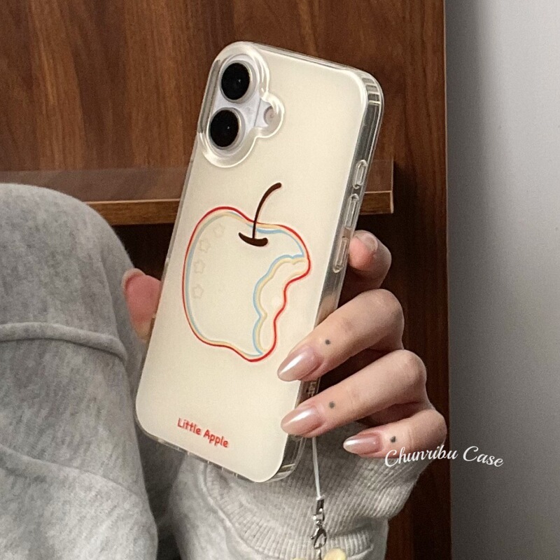 Apple Fi Fresh New iPhone Case with Lanyard for iPhone 15, 16, Pro 14, Spring 13, Japanese and Korean Lines 17