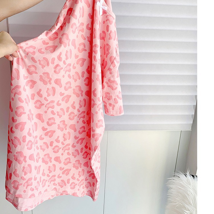 Vestido de ropa de padre-niño 2023 nuevo bebé niñas pijamas de verano falda niños verano estilo coreano leopardo impresión ropa de mujer