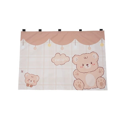 Car curtains sunshade curtain cute simple soft - cartoon-hello-bear-curtain