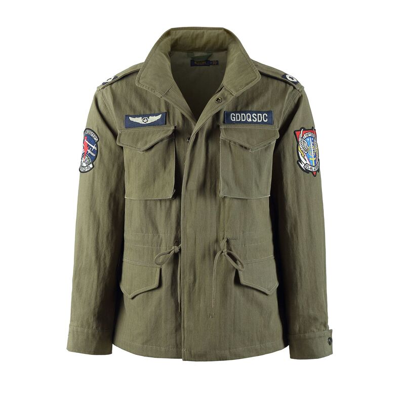 Shenwu Gddqsdc American Retro Workwear Jacket Men's M65 Pure Cotton Hooded Embroidered Amekaji Jacket Shenwu Gddqsdc American Retro Workwear Jacket Men's M65 Pure Cotton Hooded Embroidered Amekaji Jacket