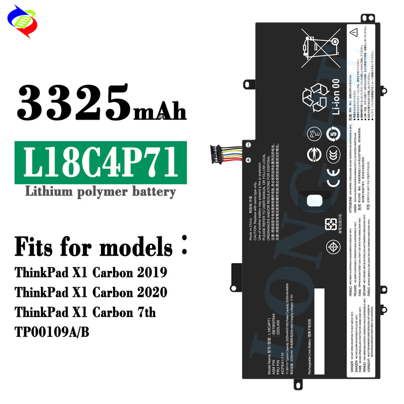 Suitable for Lenovo L18C4P71/L18M4P72 Laptop Battery X1 Carbon 7Th/2019/2020 Suitable for Lenovo L18C4P71/L18M4P72 Laptop Battery X1 Carbon 7Th/2019/2020