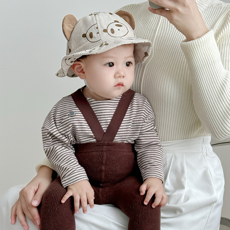 Sombrero de bebé primavera y otoño para niños, sombrero de pescador para niños, sombrero solar para niñas, sombrero de algodón para bebés, verano, lindo y lindo