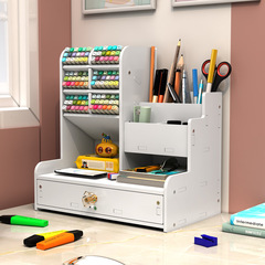 Office stationery wholesale slant insertable marker storage rack drawer style display stand desk pen holder storage box