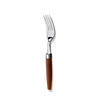 The new Japanese and Korean style INS wooden handle 304 stainless steel western dining knife and fork spoon set of round wooden handle knife