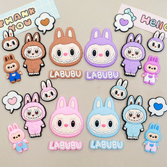 漫画labubu布diyアクセサリー携帯ケースカップ綿モップ靴ipadカバー装飾シール