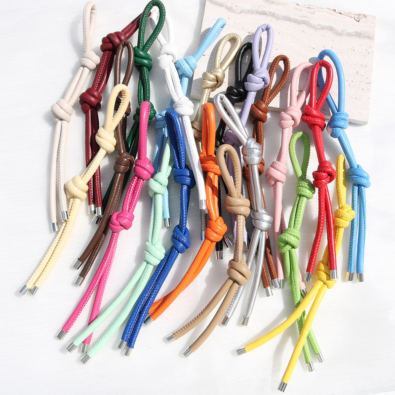 Customized Colorful Pu Leather Bag Pendant, Creative, Fashionable and Versatile DIY Leather Rope Double Knot Pendant, Mobile Phone Car Keychain Customized Colorful Pu Leather Bag Pendant, Creative, Fashionable and Versatile DIY Leather Rope Double Knot Pendant, Mobile Phone Car Keychain