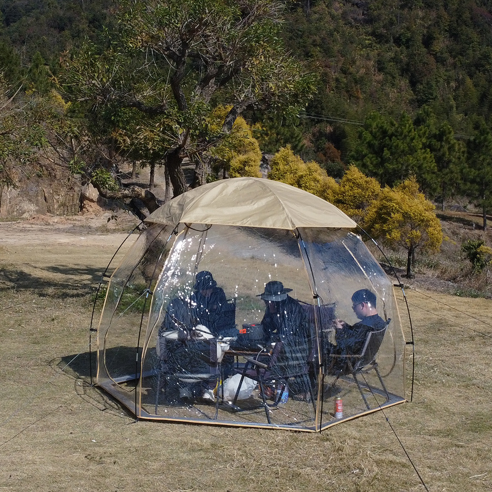 Outdoor Camping Starry Sky Transparent Tent Portable Family Mobile Sunroom Pvc Hemispherical Winter Insulation Tent