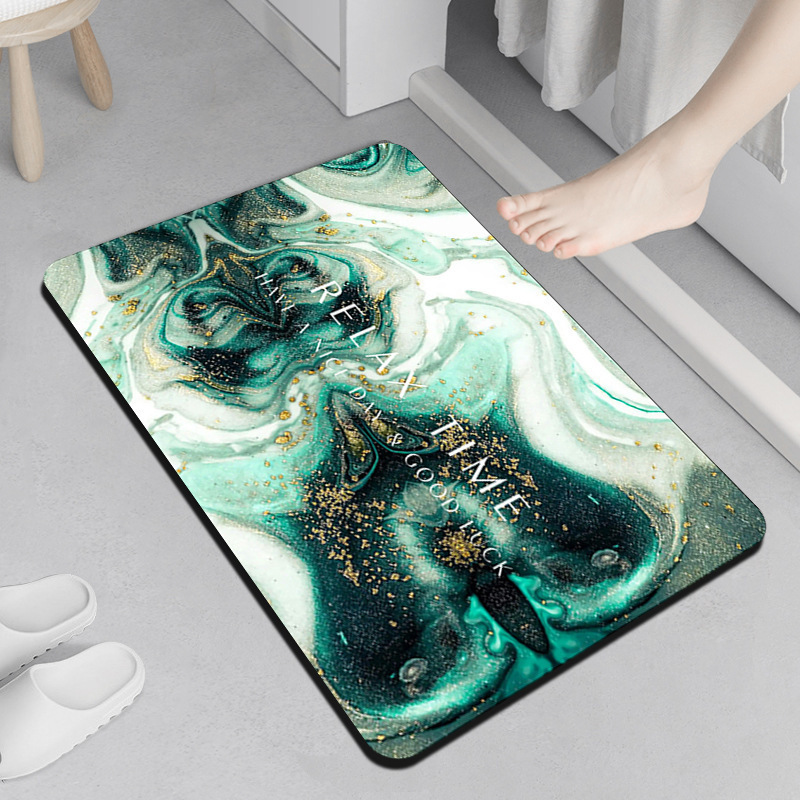 Baño de barro de diatomeas absorción de agua suelo blando de baño de barro de diatomeas puerta de baño anti-deslizante cojín de pies secos rápidos