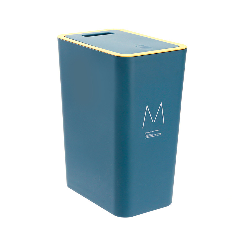 Papelera de inodoro hogar creativo cocina clasificación Push-tipo basura puede inodoro basura cesta de papel con tapa