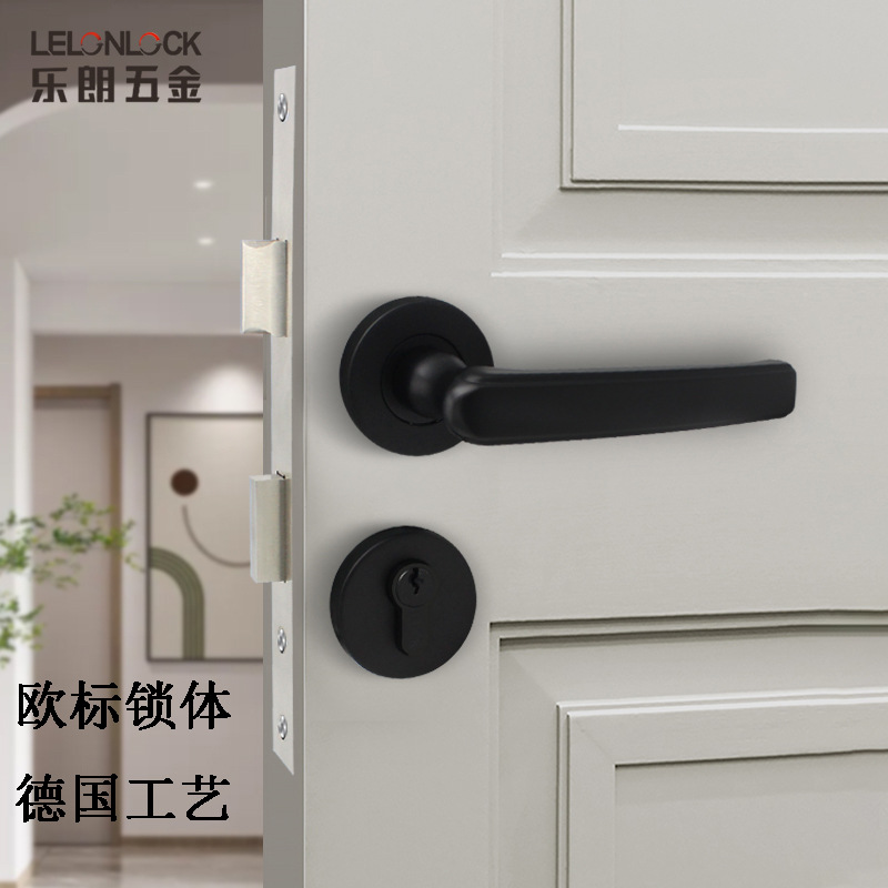Cerradura con manija mecánica de acero inoxidable 304 para dormitorio, decoración del hogar, cerradura de puerta interior a juego para hoteles, cerradura dividida para puertas de madera.