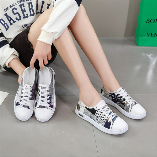 2024 Spring and Summer New Canvas Shoes for Women Old Beijing Cloth Shoes Single Shoes for Students Casual Internet Celebrities Breathable Non-Slip Soft Soled Women's Shoes