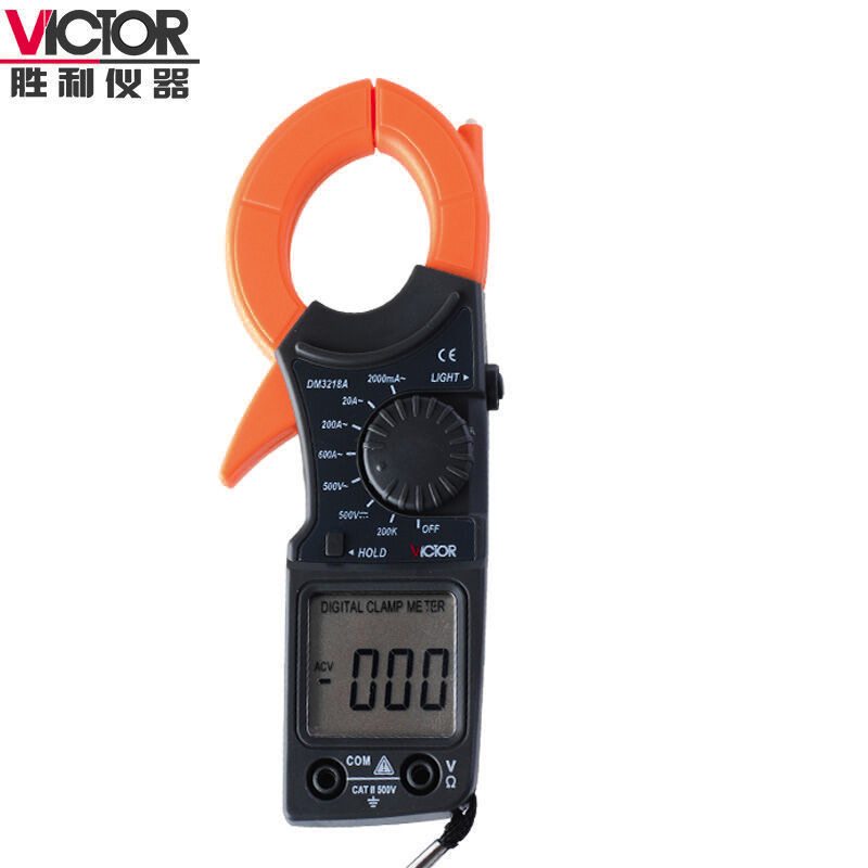 胜利DM3218A便携式数字钳形表 直流20~200MA(表笔测量)钳型万用表