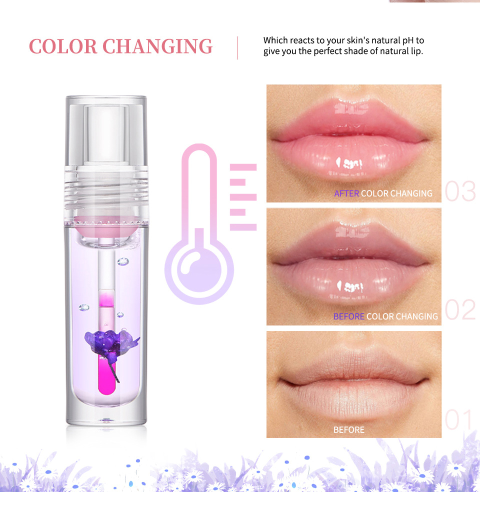 ibcccndc Flower Lip Moisturizer 5-bottle Set Transparent Dudu Lip Gloss undefined