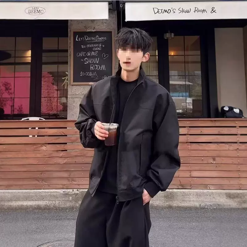 2024春秋痞帅外套男ins高街潮牌港风日系原宿风韩版潮流宽松夹克
