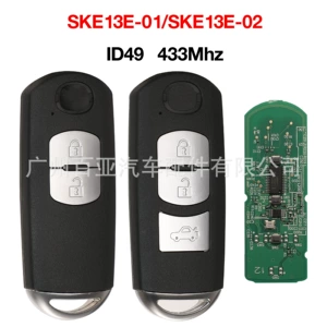 Mazda 2/3 düyməli pult açarı 433MHz SKE13E-01/02 ID49 chip
