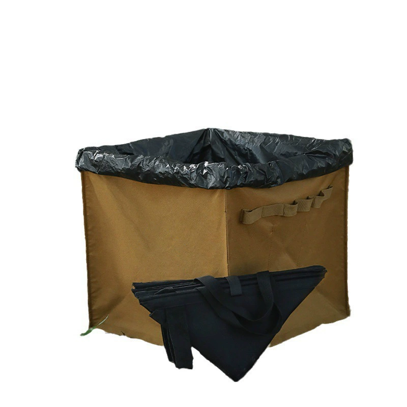 Travel folding garbage can for camping, equipment, handheld storage box, capacious foldable storage system
