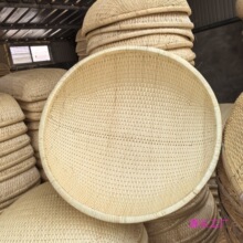 柳编大笸箩家用圆形馒头筐商用食品摆摊收纳簸箩手工柳条老式簸箕