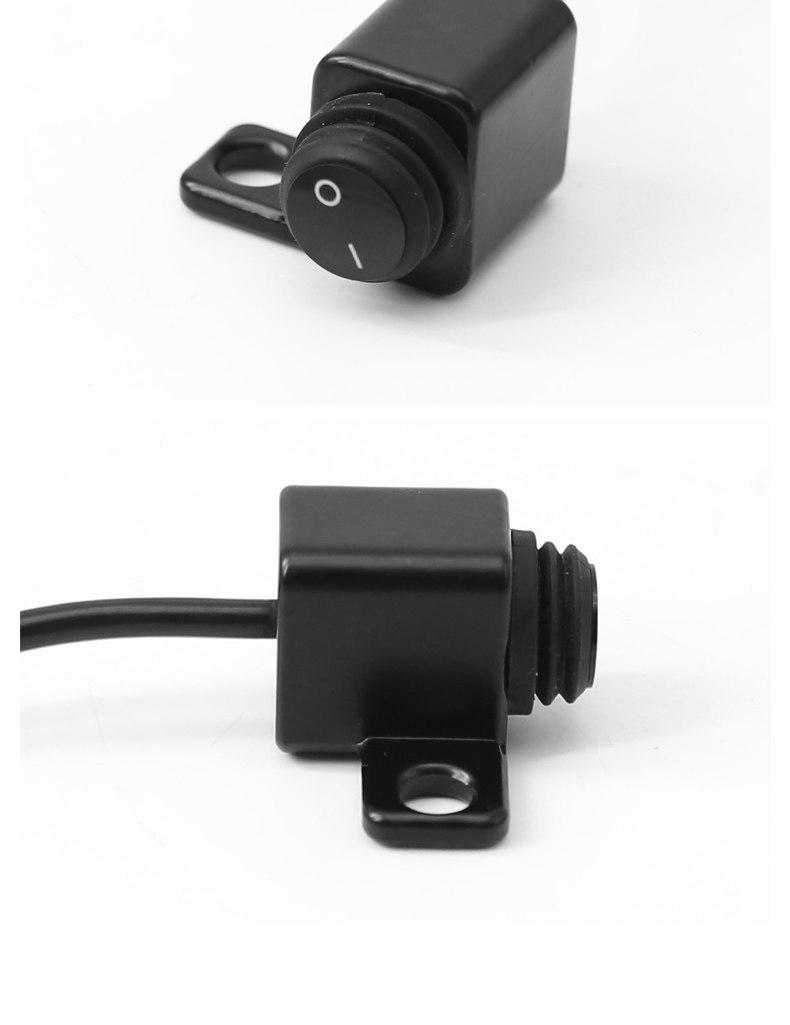 Motorcycle external spotlight switch, clamp button, rear view mirror, modified accessory control switch, waterproof switch