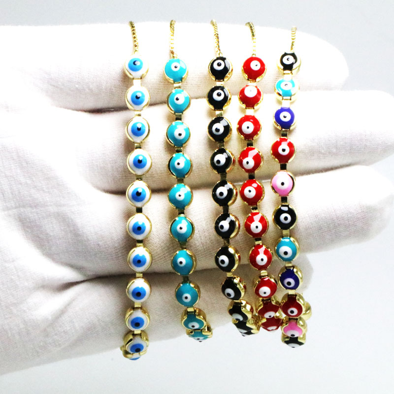 Fashion Devilu0027S Eye Copper Enamel Bracelets 1 Piece