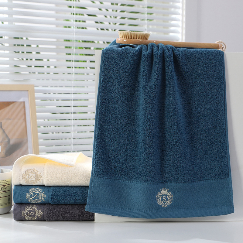 Serviette de visage épaisse en coton 32 plis avec logo brodé_voghion.com