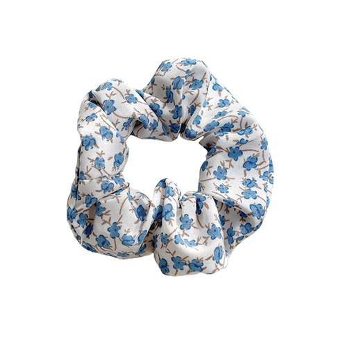 Japanese and Korean floral hair rope large intestine hair ring retro rubber band head rope Korean version simple hair accessories pig intestine hair band wholesale