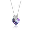 Necklace, crystal, pendant, silver 925 sample, European style