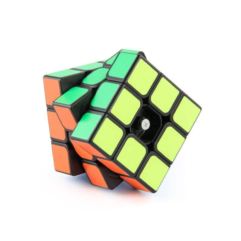 Fuente de la fábrica de ciencia y educación para niños Puzzle Cube entrada simple fondo negro redondeado 5,7 cm Cubo de tercer orden