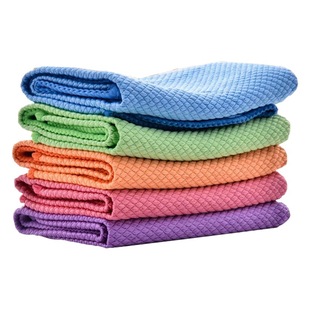 [Aijia] Wholesale Kitchen Household Cleaning Rag Fiberglass Rag Fish Scale Rag