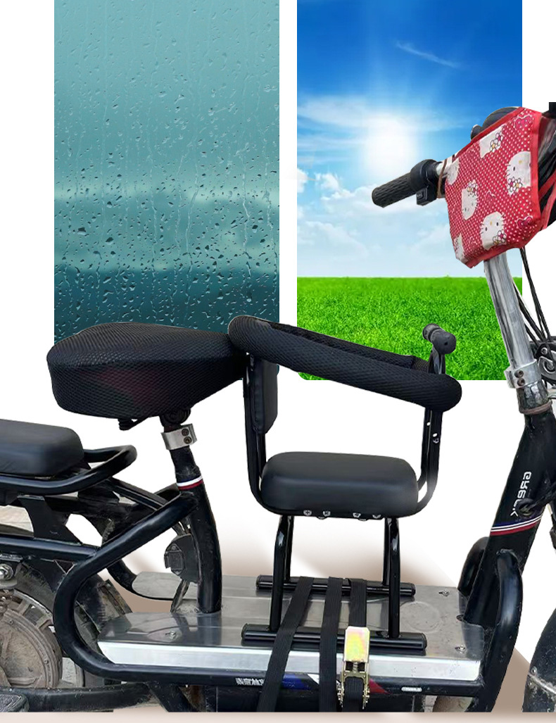 Electric car high-end safety child seat front baby battery car motorcycle scooter bench child