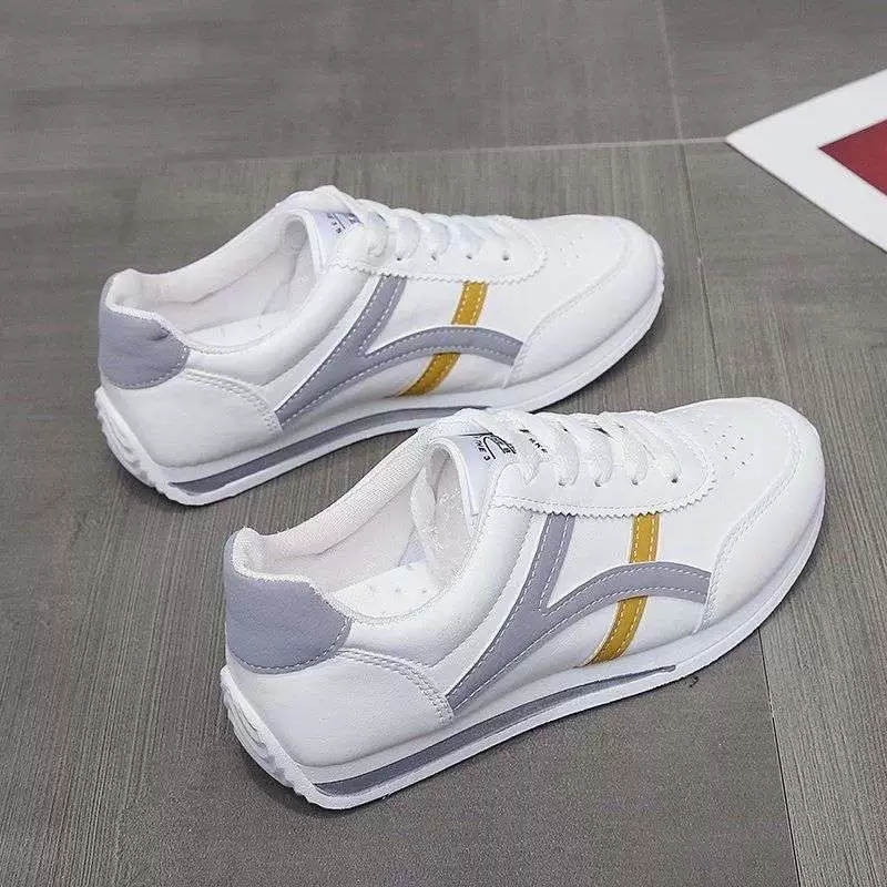 2025 новые весенне-летние универсальные белые туфли для женщин, плоские спортивные туфли в стиле Forrest Gump с мягкой подошвой и противоскользящей подошвой для женщин
