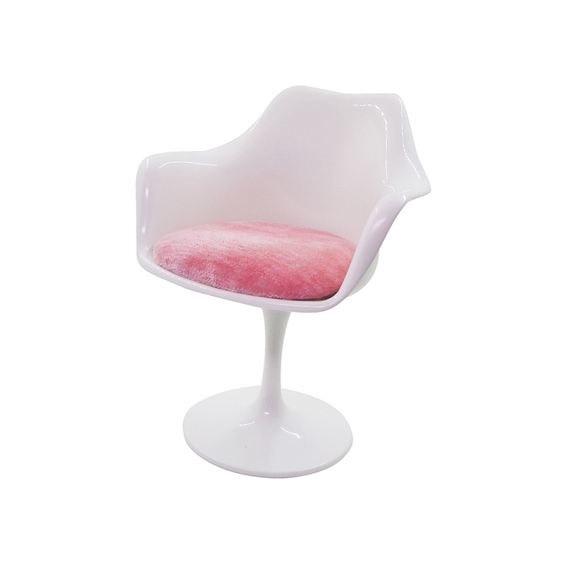 1:6 accesorios de muñecas casa de muñecas mini bjd pierna redonda 6-punto silla giratoria ocio soldado silla de oficina