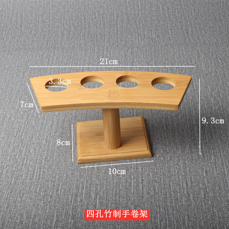 Estante de sushi de bambú estante de rollo de mano estante de cocina japonesa bandeja de estante agujero contenedor de sushi estante poroso engrosamiento personalizado