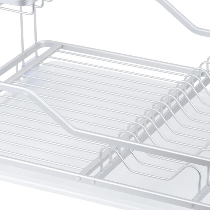 FUENTE de fábrica nueva cocina multifuncional estante de drenaje de aluminio estante para platos estante de almacenamiento de vajilla