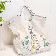 定制ball chain日系同款刺绣高品质环保购物袋手提帆布包尼龙布