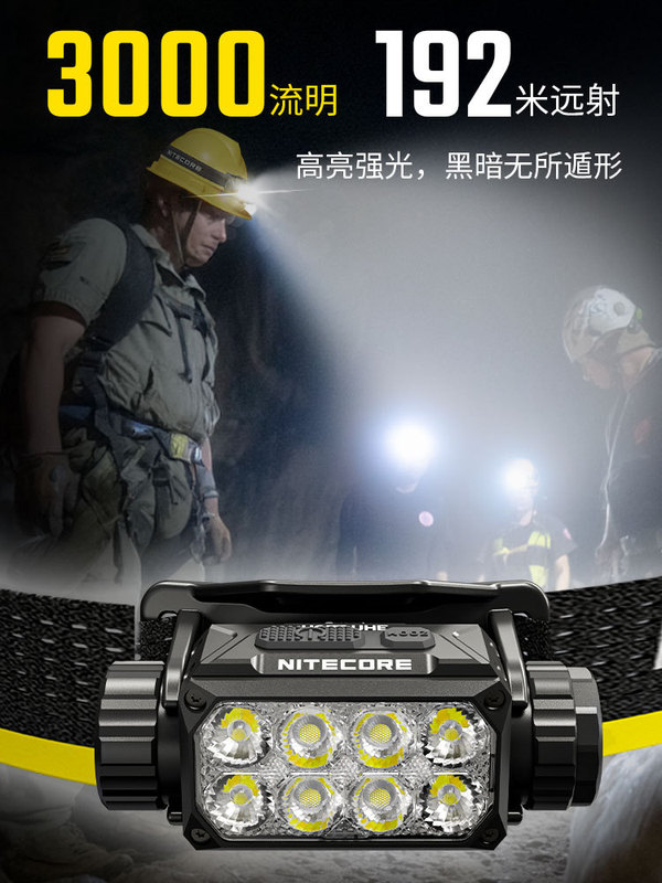 NITECORE HC75UHE 電子焦点作業ヘッドライト屋外登山強力な光と長いバッテリー寿命|undefined